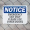 Signmission Exit Sign, Plastic, 18 in W, 12 in H, Emergency Exit Only Please Use Other Doors OS-2PACK-NS-P-1218-L-11823 - alternate 7